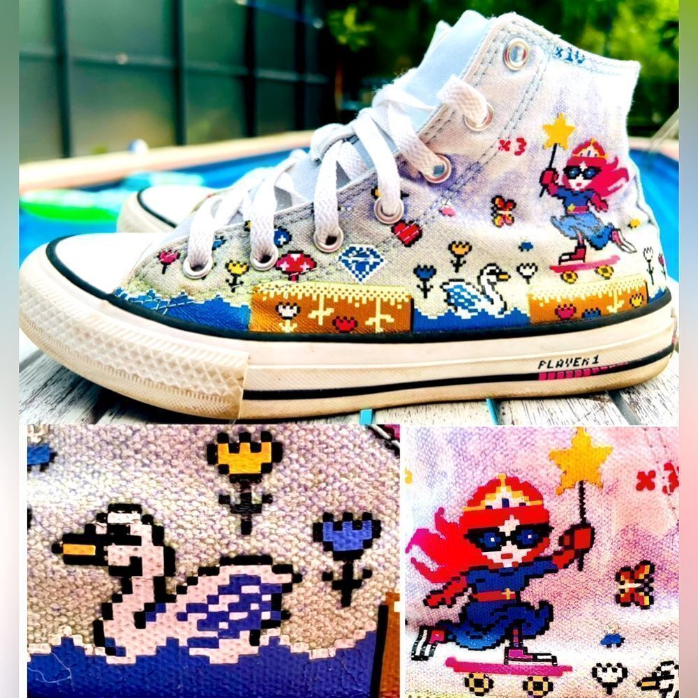 Chuck Taylor High GS 'Gamer - Skateboarding Sneakers Princess Kids 4/Womens 6.5